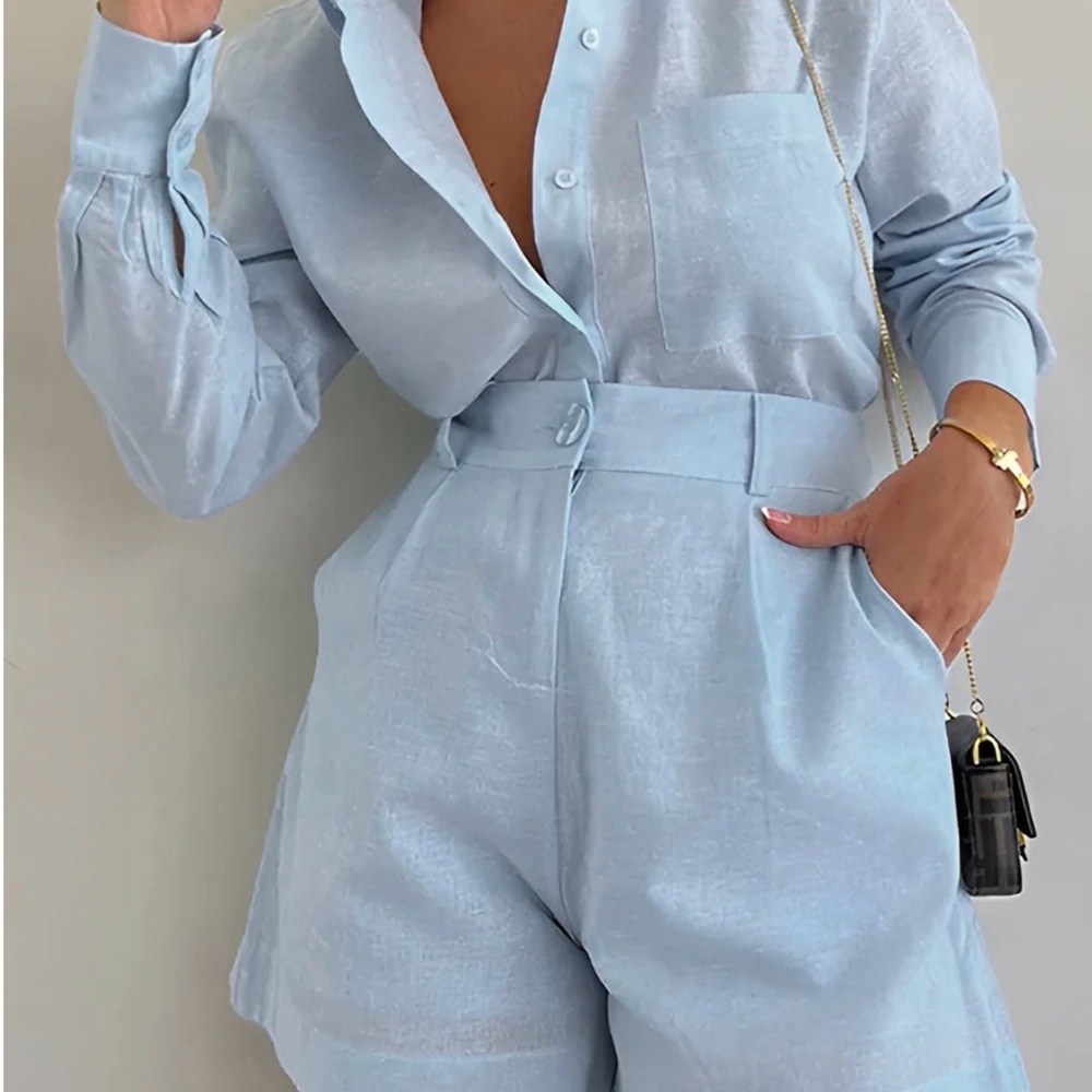 Commense Light Blue Women's Shorts